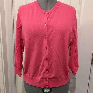 Hot Pink 1X Crown & Ivy Cardigan